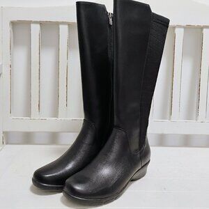 New Propet West Leather Knee High Women's Boots Black 8